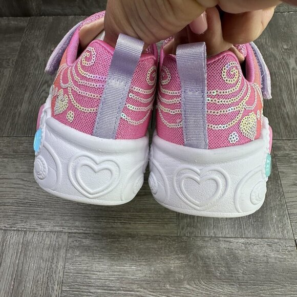 Skechers Light Up Toddler size 5 Princess Wishes Multicolored Shoes - Picture 6 of 8